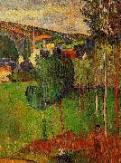 Paul Gauguin View of Pont-Aven from Lezaven oil on canvas